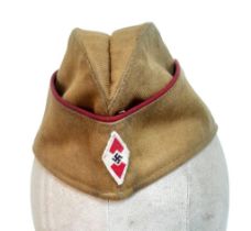 3 rd Reich Hitler Youth Boys Overseas Side Cap. Size 53. Nice original cloth badge. All passes the