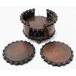 An Unusual Industrial Looking Set of 4 Coasters, Using Brass and Bike Chains, Felt Covered Bottoms