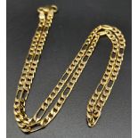 A 9K Yellow Gold Figaro Link Chain. 40cm. 6.4g weight.