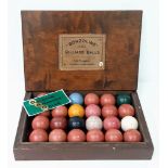 A Set of Vintage/Antique Bonzoline Billiard Balls in Original Case. 24 balls in total. 37cm x 26cm.