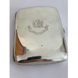 Antique SILVER CIGARETTE CASE. Lid engraved with motto for the Earl of Leicester, together with