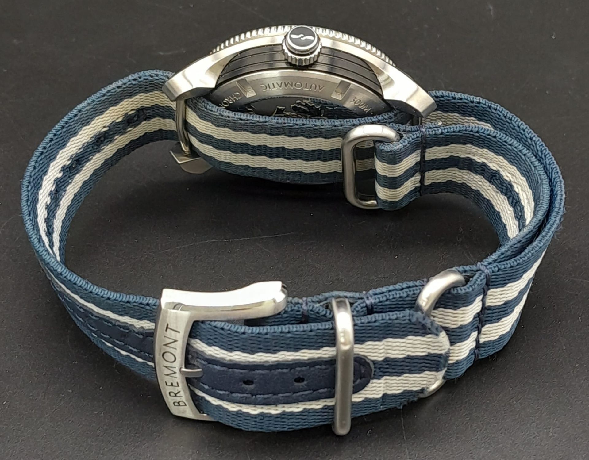 A Bremont Supermarine Karakoram Gents Watch. Striped textile Bremont strap. Stainless steel case - - Image 7 of 17