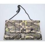 An Unused Rare Design Vivienne Westwood Snakeskin Clutch Pollock Bag in Original Box with Cloth Dust