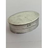 Antique SILVER SNUFF BOX Having clear hallmark for Henry Matthews, Birmingham 1922. Oval shape.