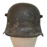 Inter War Period German Friekorps Helmet. A WW1 Imperial German M18 Helmet shell with a 1935 model