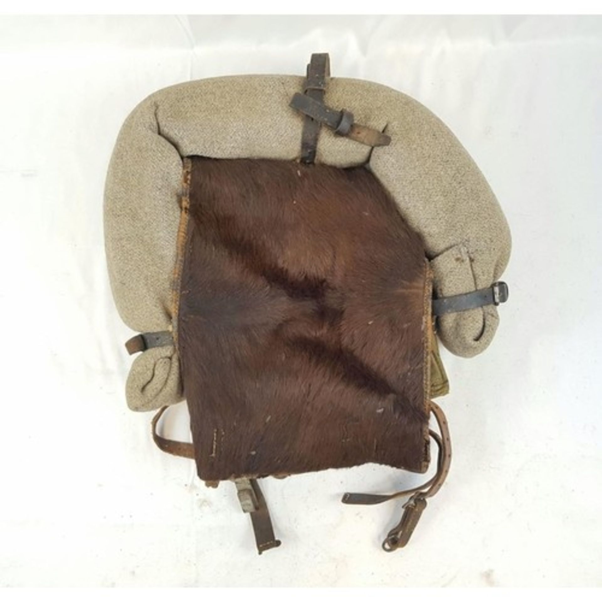 1941 Dated German Pony Fur Model Tournister Backpack. Please see photos for conditions. - Image 2 of 3