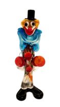 A Vintage Murano Glass Clown Figure. Vivid colours bring this work of art to life. In good