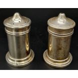 A Pair of 1933 Hallmarked Silver Salt and Pepper Pots by John Rose Silversmith, Birmingham. Complete