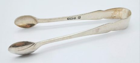 A Pair of Early Hallmark 1878 James Deakin & Co. Silver Tongs. Marked JDWD was the early Mark pre-
