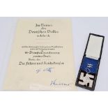 3 rd Reich Waffen SS 12 Year Service Medal with box and certificate. Although this item ticks all