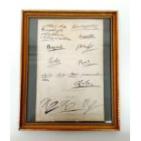 A Vintage or Older Framed and Glazed Dated Display of Napoleon Autographs from 1785 to 1809 and