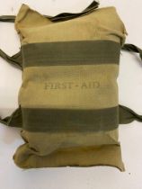 An Original Rare WW2 USA First Aid Pouch - The Packet Inside is Dated 1943. ML296.