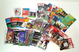 England men's football package of 50 programmes from the 1960's/70's/80's/90's/2000's featuring