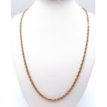 A Vintage 9K Yellow Gold Prince of Wales Link Necklace. 54cm. 11.76g weight.