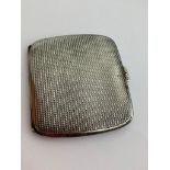 ART DECO SILVER CIGARETTE CASE. Clear hallmark for Deakin and Francis Birmingham 1925. Approx 96