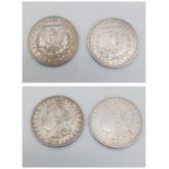 A Parcel of Two Morgan Silver Dollars Being the First and Last Years of Issue 1878 San Francisco