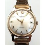 A Vintage 7 Jewel Ingersoll Manual Wind Men’s Date Watch 35mm Including Crown on Flex Stretch