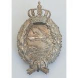 A WW1 Bavarian Pilots Silver Plated Badge.