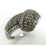 9kt White Gold Diamond Set Ring 0.35ct W: 4.1g Size O