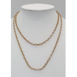 A 9K GOLD BELCHER CHAIN . 11.8gms 70cms