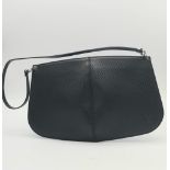 A Louis Vuitton Black Pochette. Epi leather exterior with solver tone hardware and flat narrow