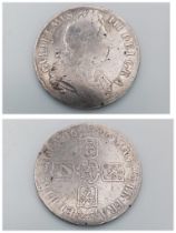 A William III 1696 Silver Crown. S3470. Please see photos for conditions.