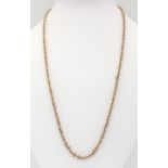 A 9K WHITE AND YELLOW GOLD HEAVY TWIST NECK CHAIN , A REAL EYE CATCHER . 10.9gms 50cms