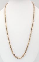 A 9K WHITE AND YELLOW GOLD HEAVY TWIST NECK CHAIN , A REAL EYE CATCHER . 10.9gms 50cms