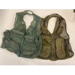 Two Military Survival Vests - One still has its clear USA label, size large and dated 1984, the