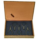 A vintage set of Jeweller’s, handmade, steel pliers, in a beautiful, custom made, embossed fitted