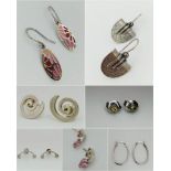 A week's worth of Sterling Silver earrings. 7 pairs in total, a wonderful assortment. Treat yourself