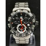 A Tag Heuer Formula 1 Chronograph Gents Quartz Watch. Stainless steel strap and case - 42mm. Black