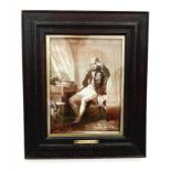 An Antique Framed and Glazed Portrait of Lord Nelson on the Morning of the Battle of Trafalgar.