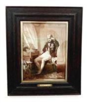 An Antique Framed and Glazed Portrait of Lord Nelson on the Morning of the Battle of Trafalgar.