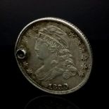 An 1830 USA Silver 10 Cents (dime) Coin. Please see photos for conditions.