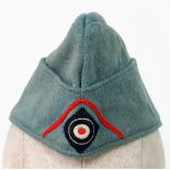 WW2 German Provost Police Side Cap – The Eagle has been removed as they worked alongside the