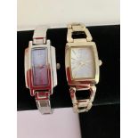 2 x ladies QUARTZ WRISTWATCHES to include a VIALLI in Gold Tone together with a VALENTIN in Silver