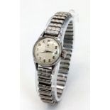 A Vintage (1950s) Omega Ladies Watch. Expandable bracelet. Steel case - 20mm. Mechanical movement in