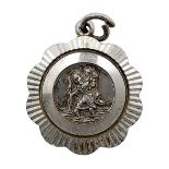 An Antique Georg Jensen Silver St. Christopher 1.5cm Diameter, stamped on reverse with maker and