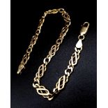 A 9K GOLD INTERLINK BRACELET . 5.9gms 19cms