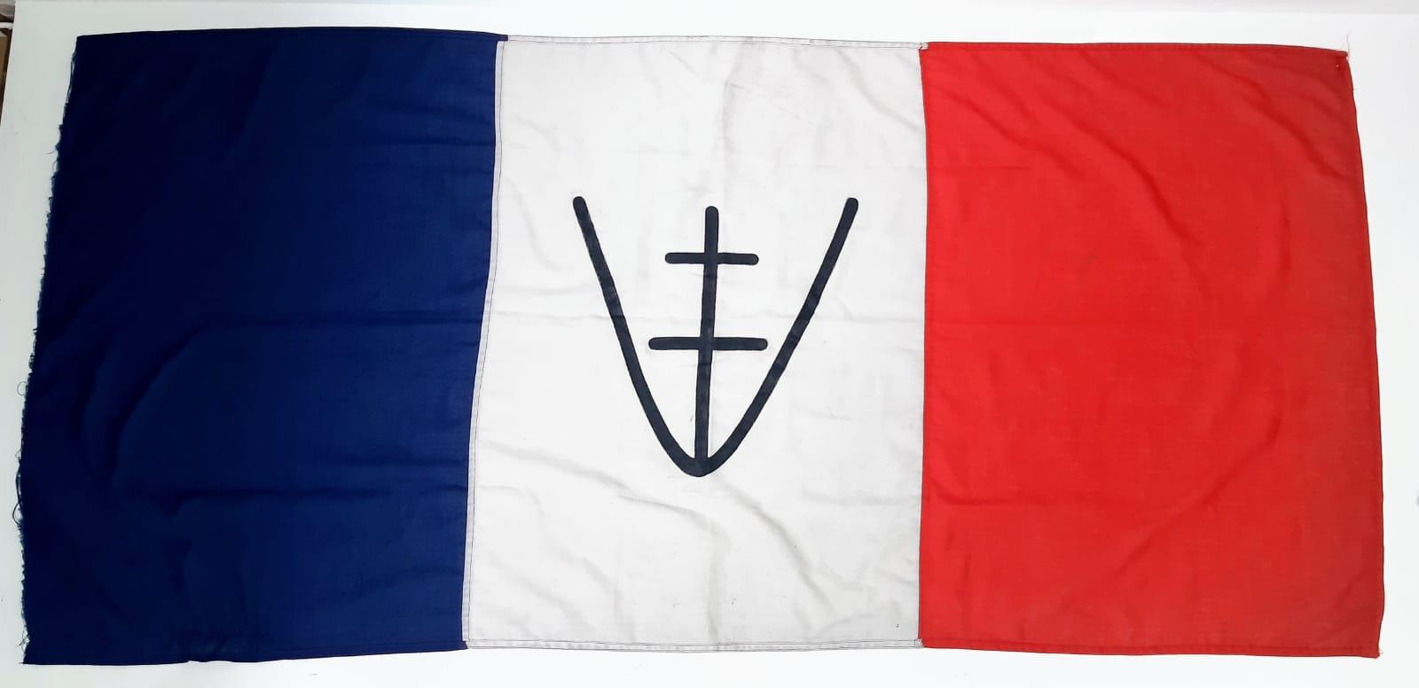 WW2 Free French Resistance Flag Flown on Liberation.