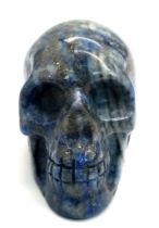 A Hand-Carved Lapis Lazuli Skull Figure. 5cm x 4cm