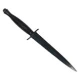 A Vintage Black Coated Service Used Fairbairn Sykes Design Commando Dagger. 29cm Length.