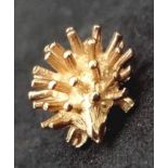 A 9K Gold Hedgehog Charm/Pendant. 0.94g total weight.