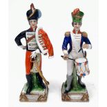 Rare pair of Carl Thieme, Potschappel 19th Century Porcelain Figurines. Figurines are hand painted