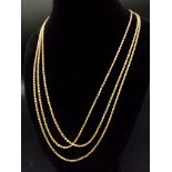 A 14K Yellow Gold Rope Necklace. 156cm. 28.05g weight.