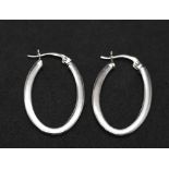 9kt White Gold Hoop Earrings. New and Unworn. W: 1.3g