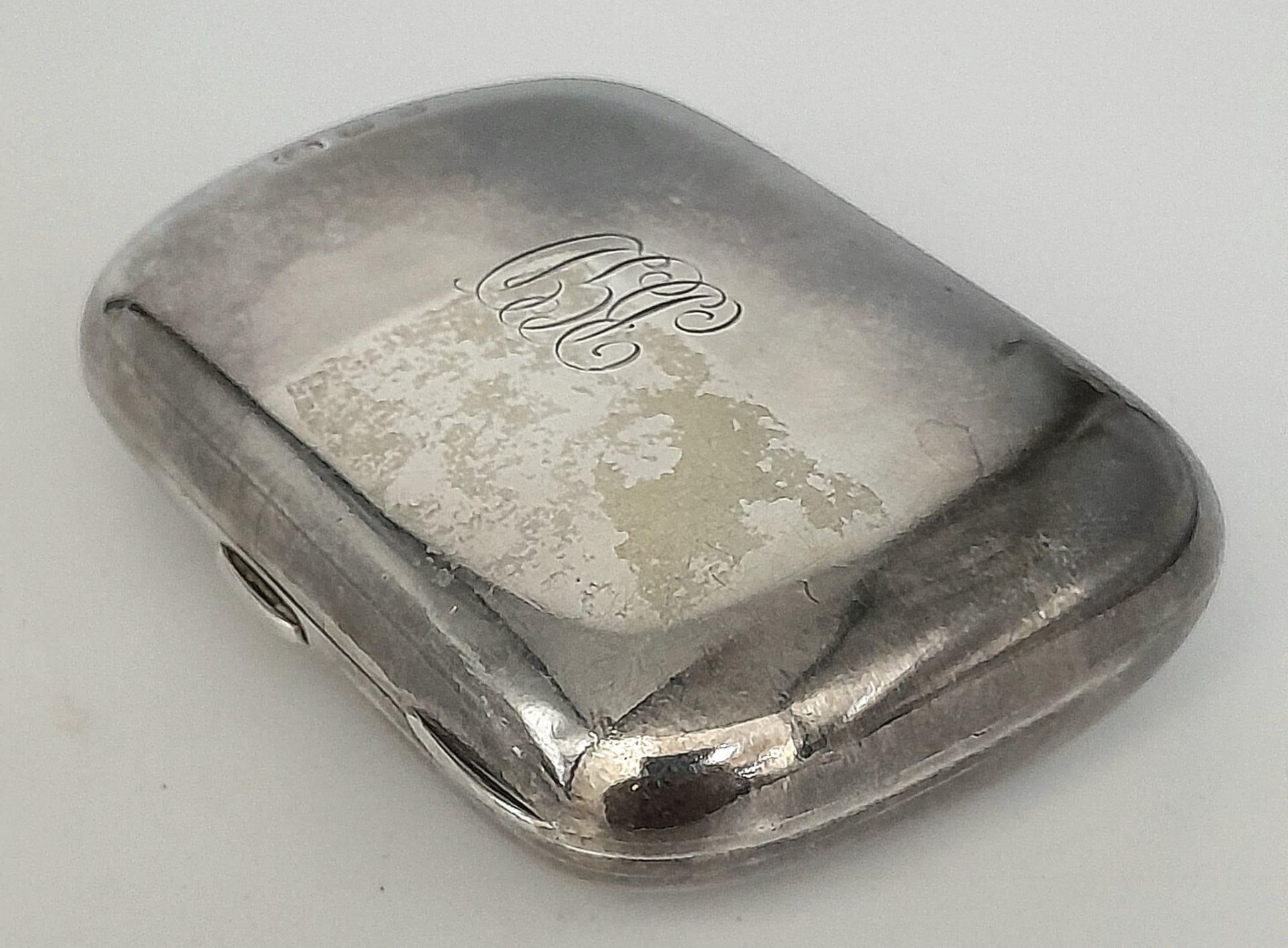 An Antique Sterling Silver Small Purse. Birmingham hallmarks. 73g total weight. 8cm x 5cm. - Bild 3 aus 5