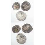 Three Silver Hammered Coins - James I, S2672. Charles I, S2822. Edward III, S1540A. Please see