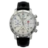 A Chopard Mille Miglia Chronograph Automatic Gents Watch. Black leather strap. Stainless steel